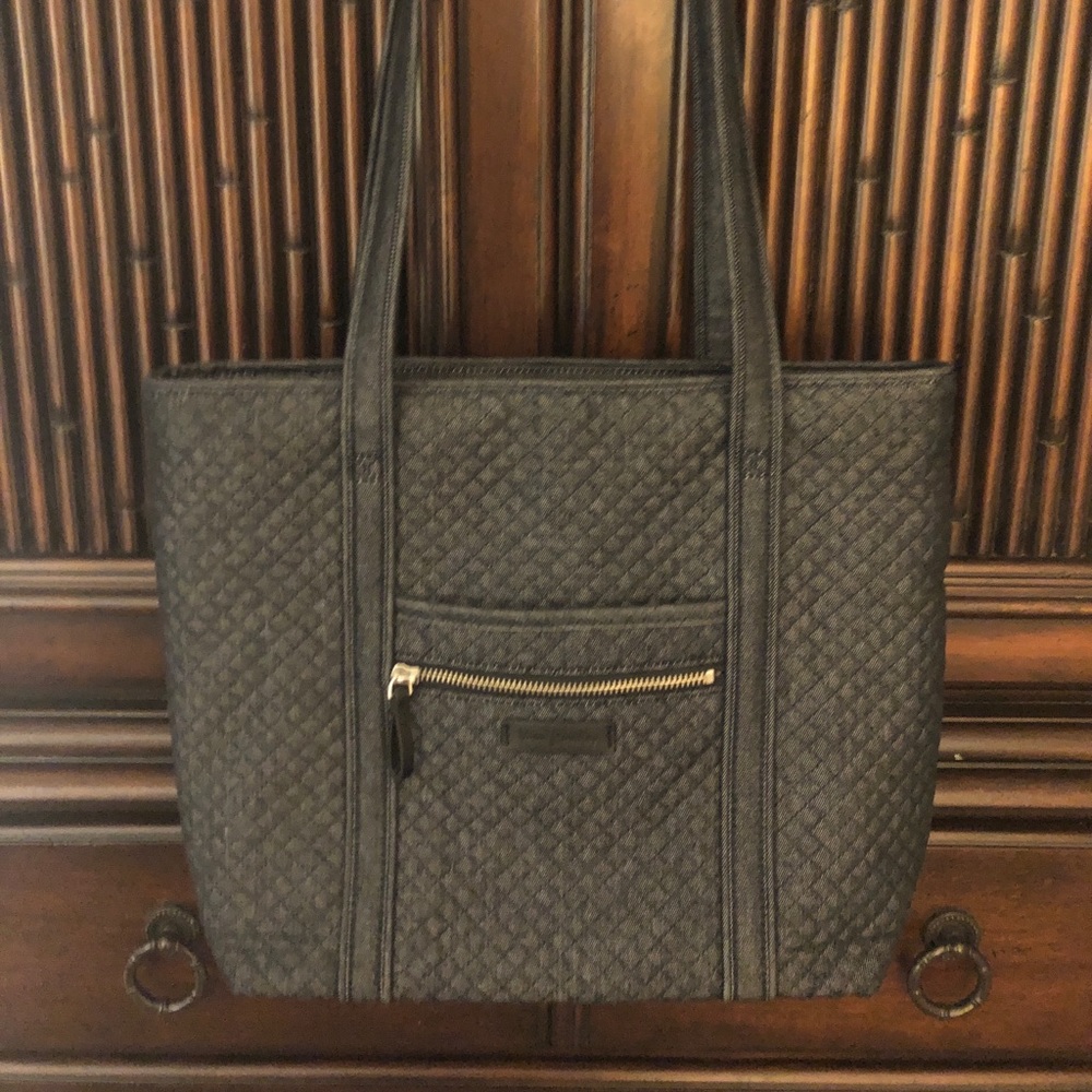 Vera Bradley Iconic Small Vera Tote, Denim Navy